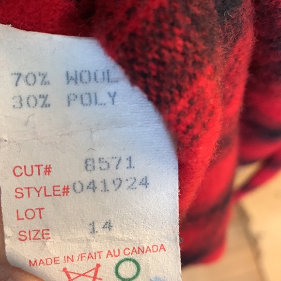 Women’s red and black plaid wool jacket, size 14 - Picture 7 of 7